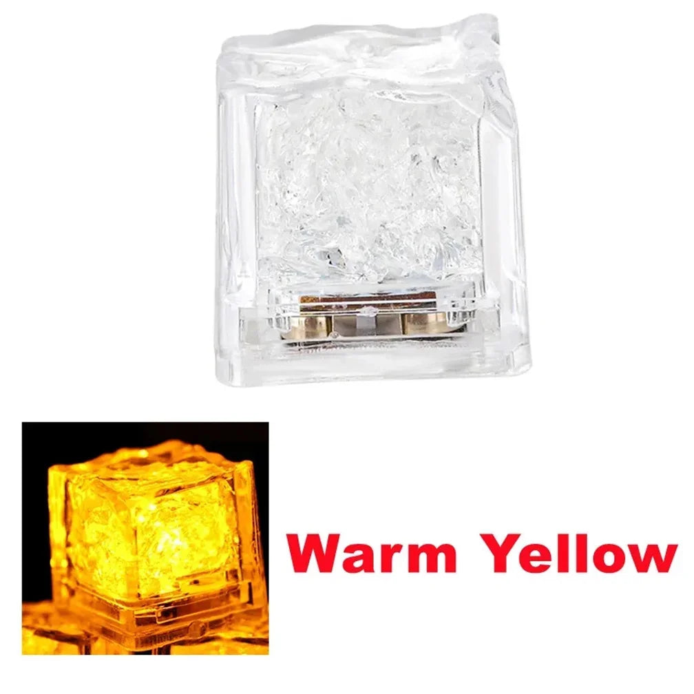 LED Ice Cube Multi Color Waterproof Flashing Glow