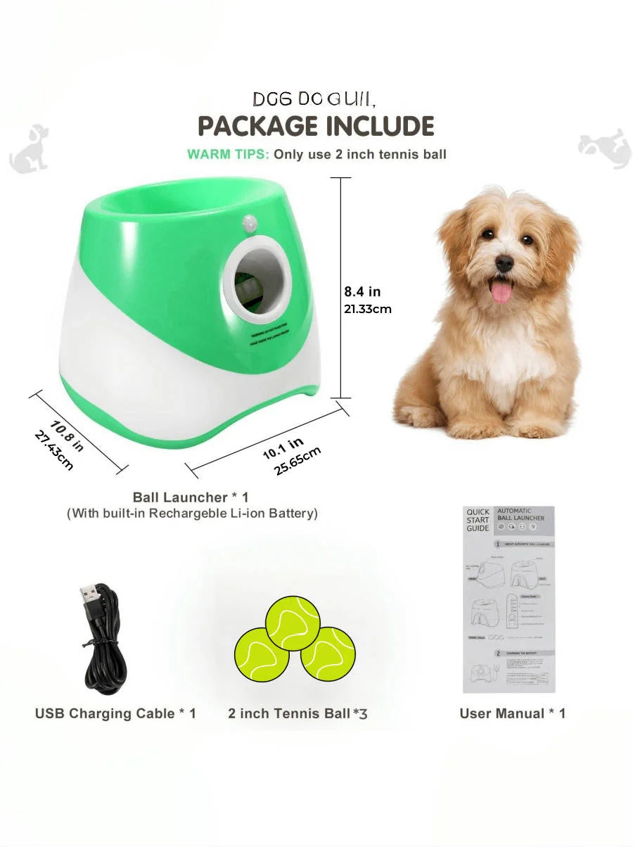 Dog Launcher Automatic Dogs Chase Toy Tennis Throwing Pinball Machine