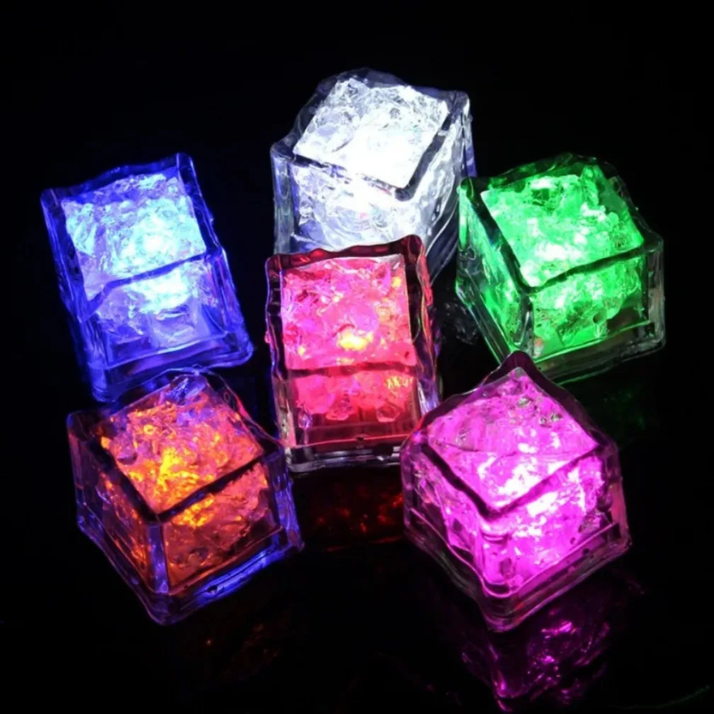 LED Ice Cube Multi Color Waterproof Flashing Glow