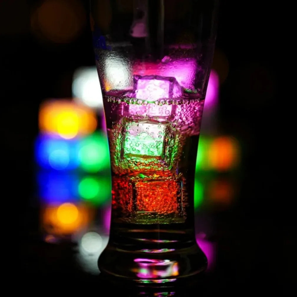 LED Ice Cube Multi Color Waterproof Flashing Glow