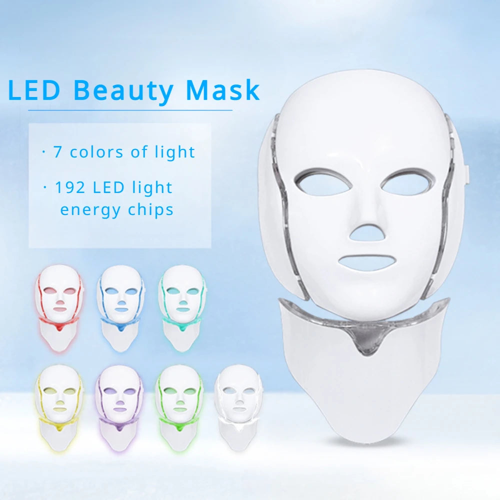 Red Light Therapy Face Beauty Facial 7 Colours LED