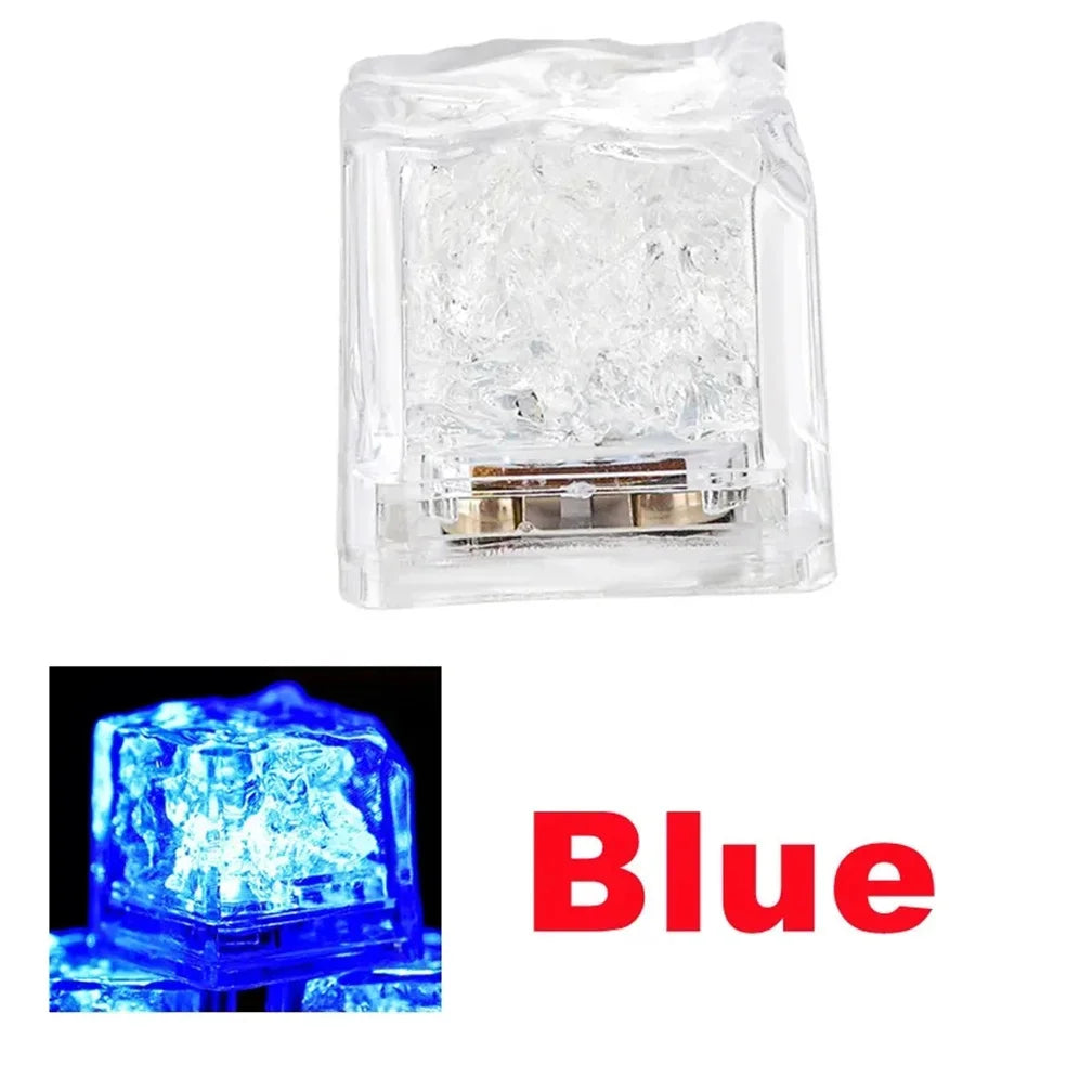 LED Ice Cube Multi Color Waterproof Flashing Glow